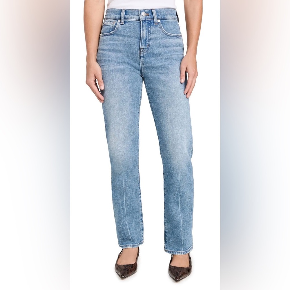 Madewell Womens The 90s Crease Edition Straight Jeans